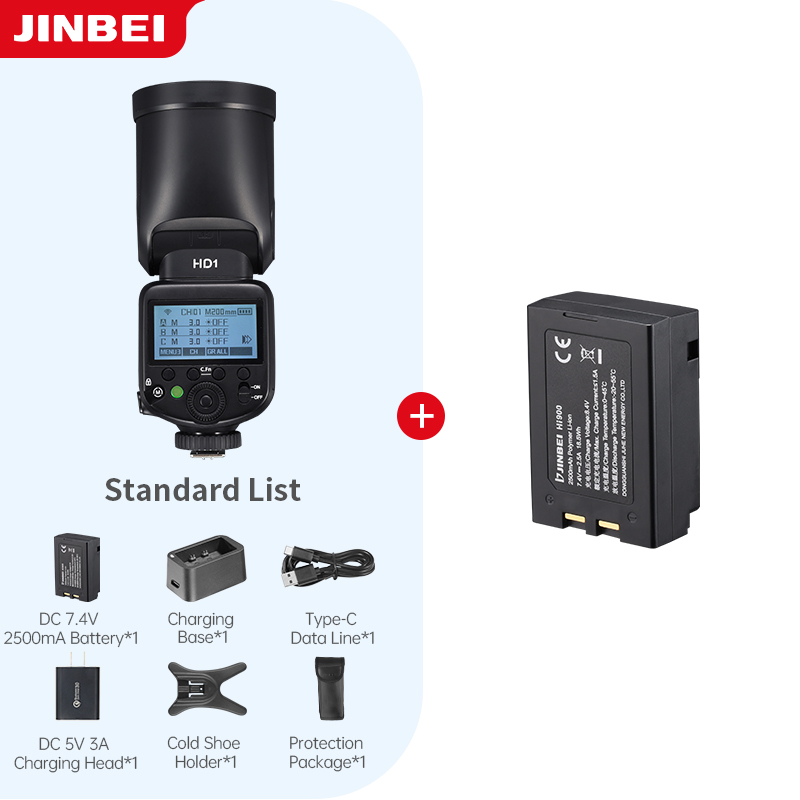 Photography Lighting Kits - JINBEI HD-1Round-head HSS Speedlite Outdoor Photography