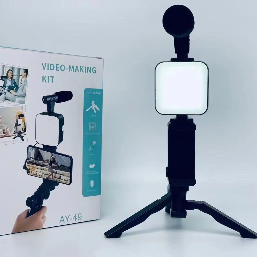 Photography Led Lighting Kit - Smartphone Vlogging Kit With Tripod Phone