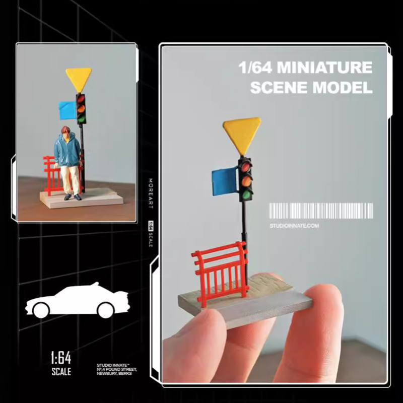 Good Lighting In Photography - 1:64 Simulation Traffic Light Railing Miniature