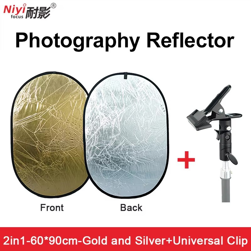 Photography Lighting Reflector - 2in1 Round Portable Reflector 30cm 60cm