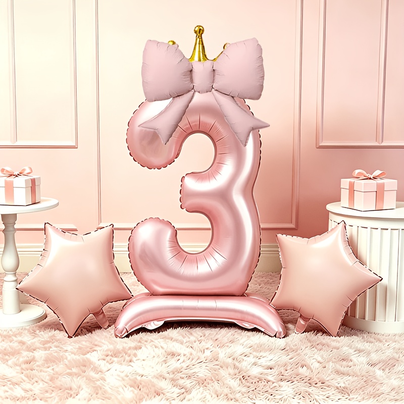Photography Lighting Kits - Light Luxury Pink 3D Balloons 0-9,