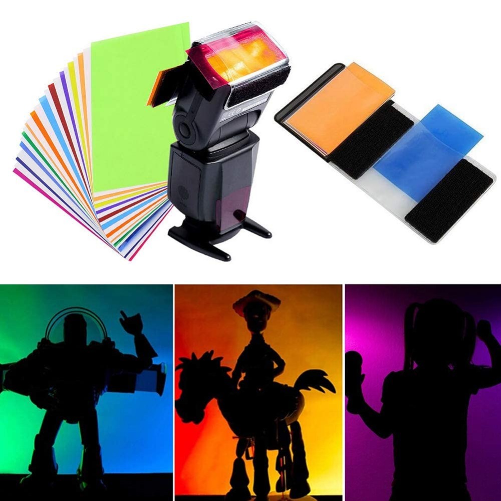 Photography Lighting Kits - 12 Colors Camera Flash Gels Lighting