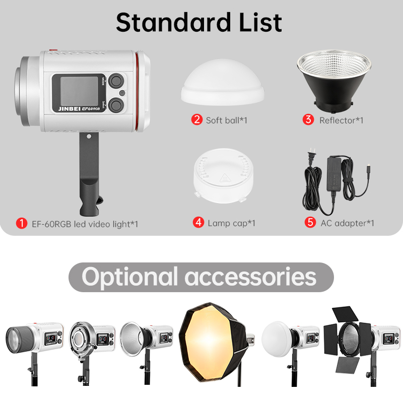 JINBEI EF-60RGB Portable Ultra - Good Lighting In Photography 评论和价格