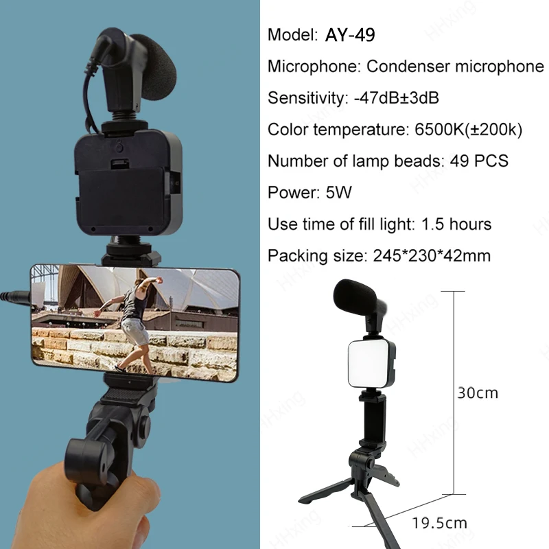 Smartphone Vlogging Kit With T - Photography Led Lighting Kit 评论和价格
