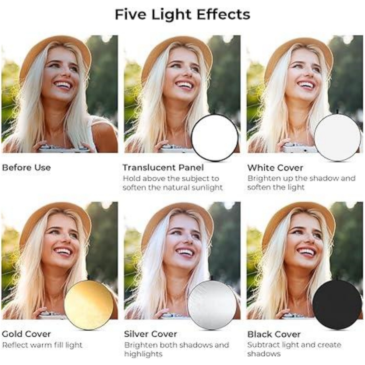 HUANYINGBJB Portable 5 in 1 Ph - Photography Lighting Reflector 评论和价格