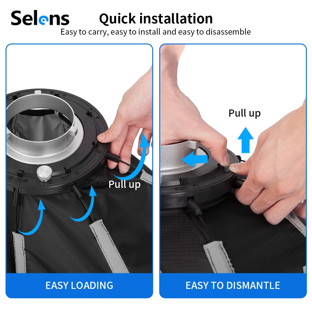 Selens 82/105cm Umbrella Softb - Photography Umbrella Lighting Setup 评论和价格