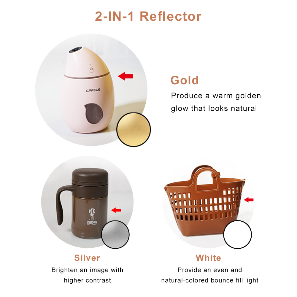 2in1 Round Portable Reflector  - Photography Lighting Reflector 评论和价格