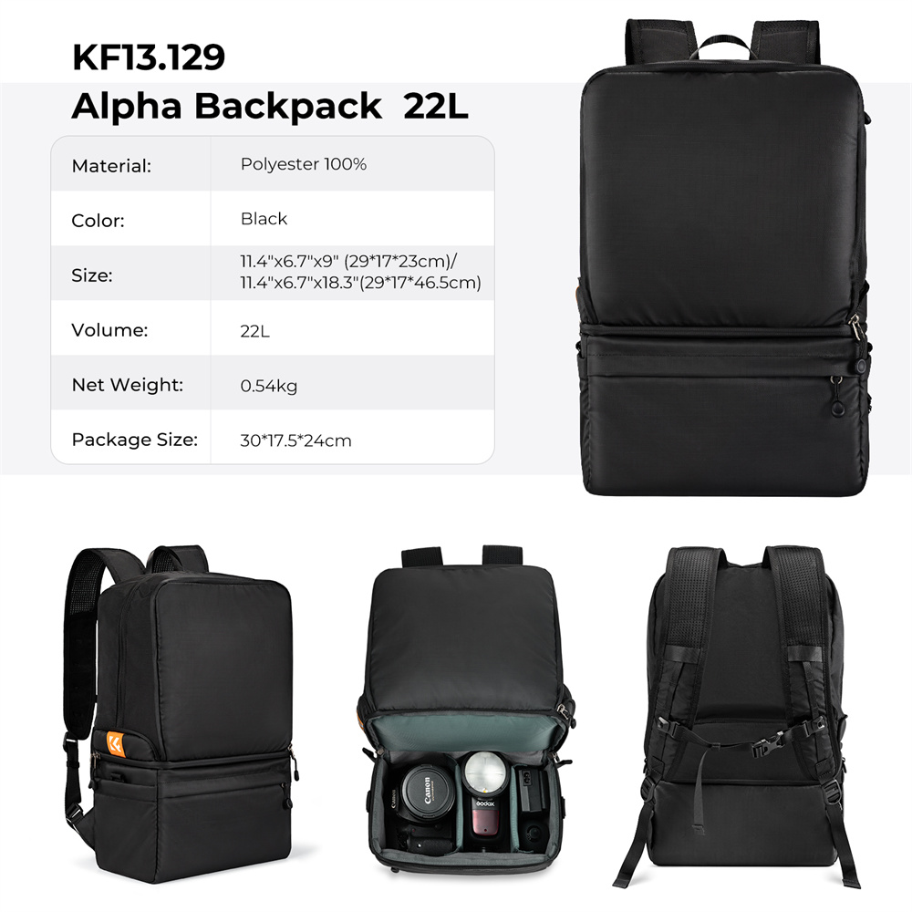 K&F CONCEPT 22L Camera Backpac - Photography Lighting Equipment Bags 评论和价格