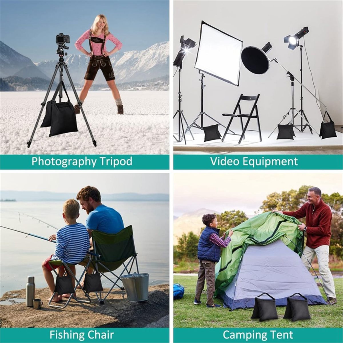 DT75BG 8 Packs Sandbags Weight - Photography Lighting Weight Bags 评论和价格
