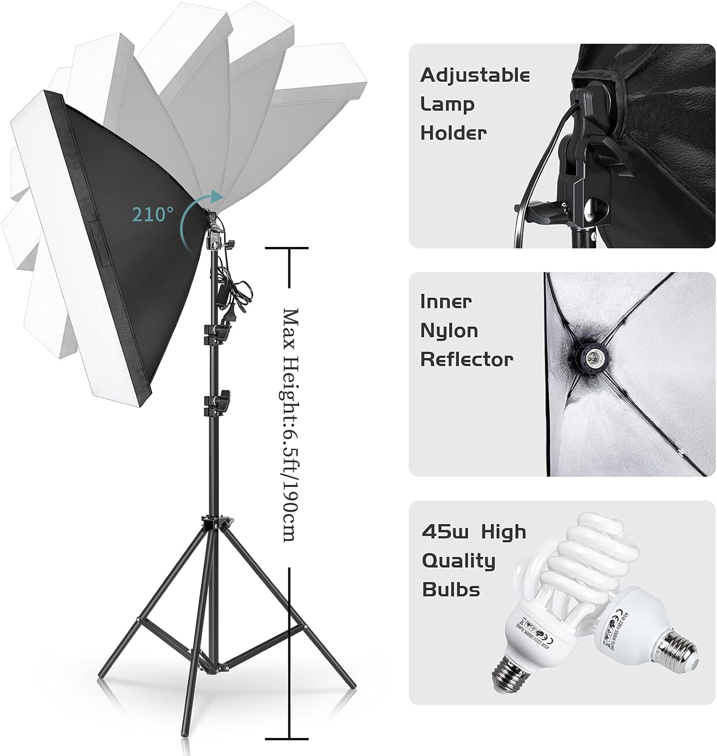 Photography Lighting Kit, Ligh - Photography Lighting And Backdrop Kits 评论和价格