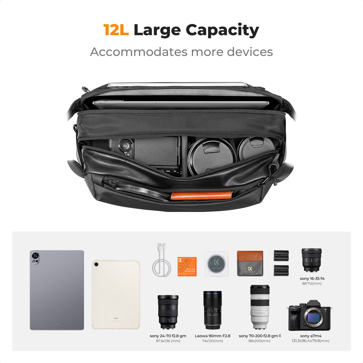 K&F CONCEPT 12L/10L Camera Sli - Photography Lighting Equipment Bags 评论和价格