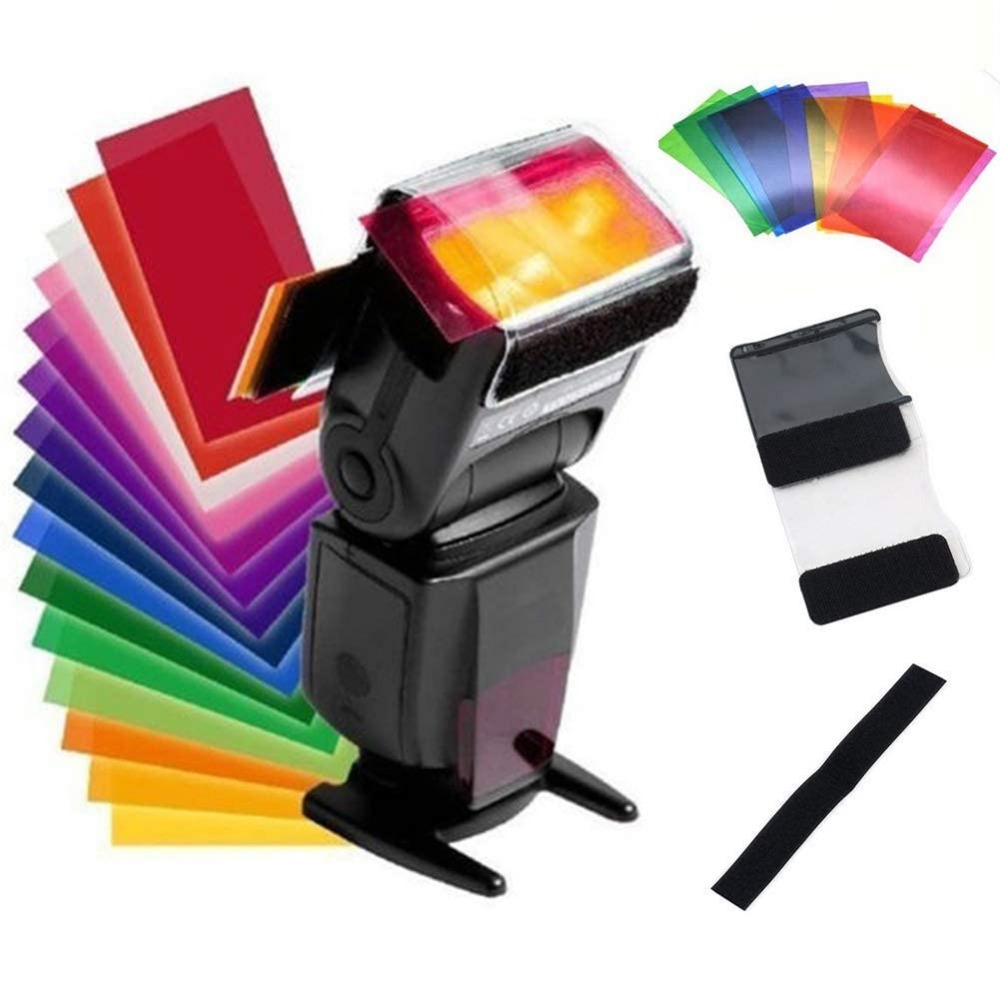 12 Colors Camera Flash Gels Li - Photography Lighting Kits 评论和价格