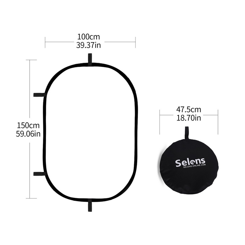 100X150CM Foldable Oval Reflec - Photography Lighting Reflector 评论和价格