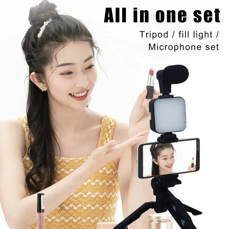 Smartphone Vlogging Kit With T - Photography Led Lighting Kit 评论和价格