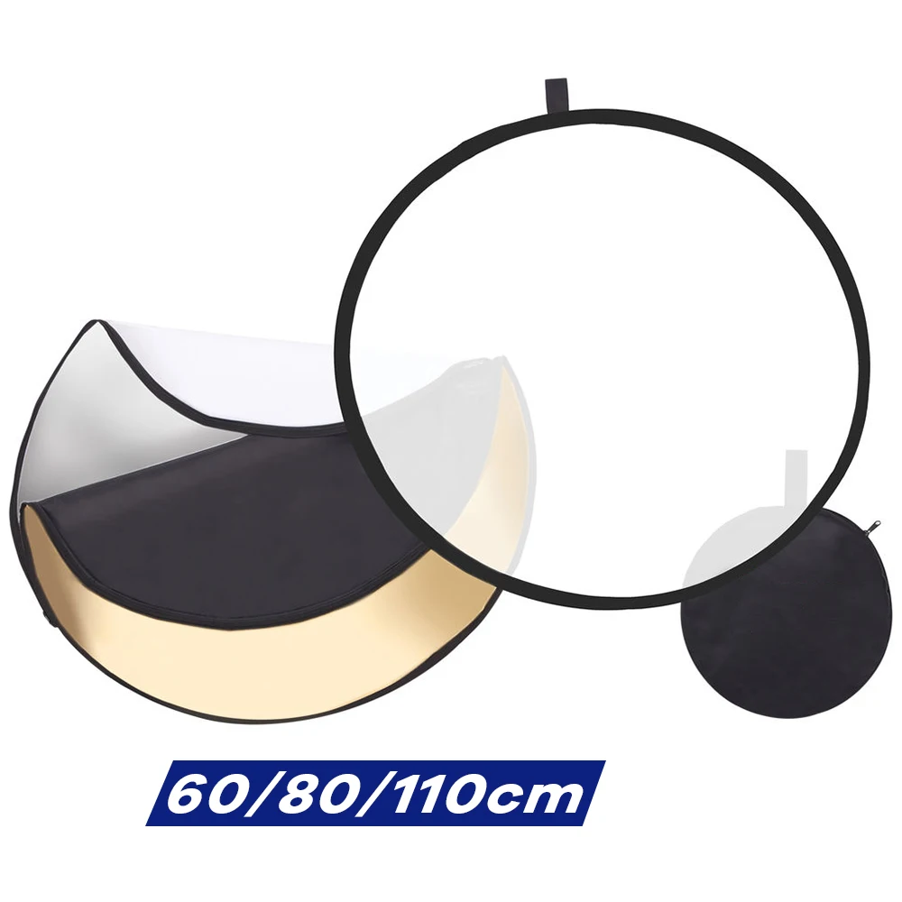 60/80/110cm 5-in-1 Collapsible - Photography Lighting Reflector 评论和价格